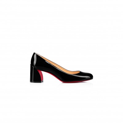 CHRISTIAN LOUBOUTIN MISS SAB 55 MM PUMPS-PATENT CALF LEATHER-BLACK-WOMEN 1200768BK01